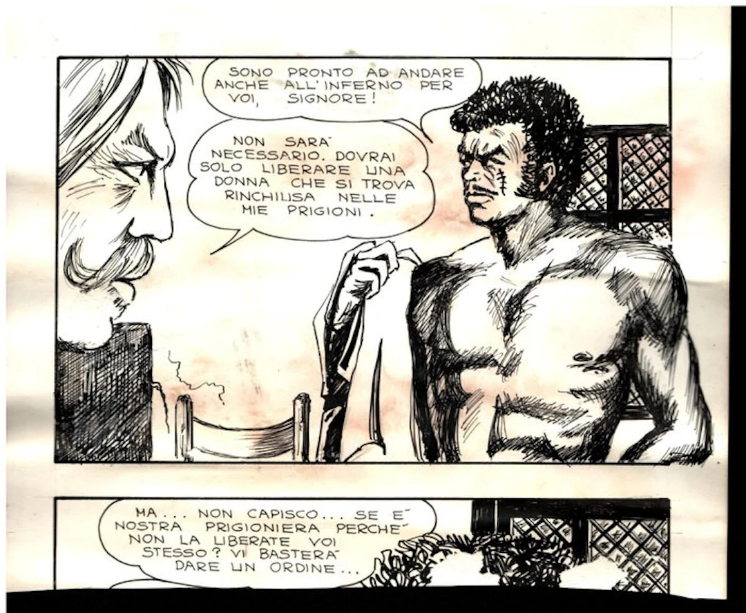 Manara, Milo - 1 Original half-page - Jolanda De Almaviva...