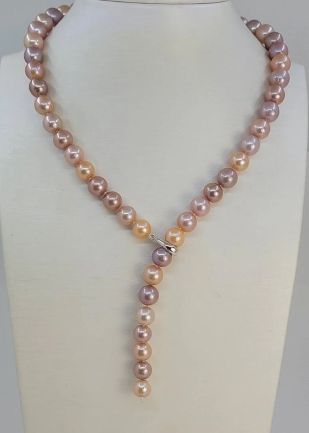 No reserve price - Necklace 8x10mm Multi Edison Freshwater Pearls