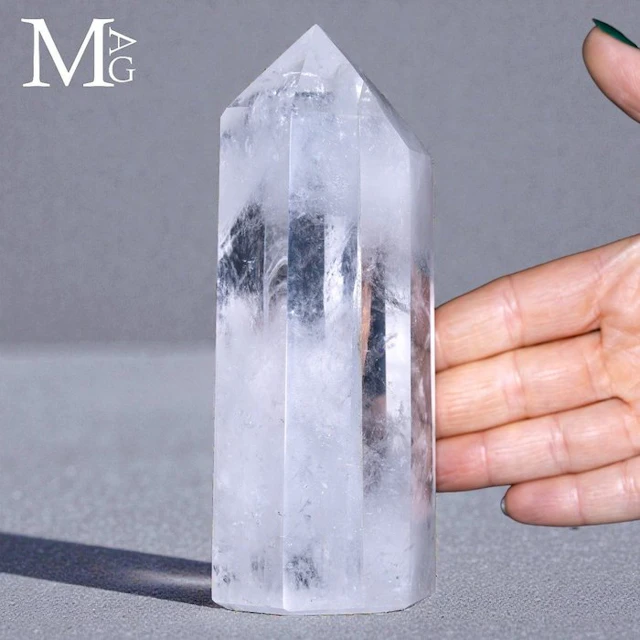 Clear Quartz with Mesmerizing Internal Veiling Elegantly...