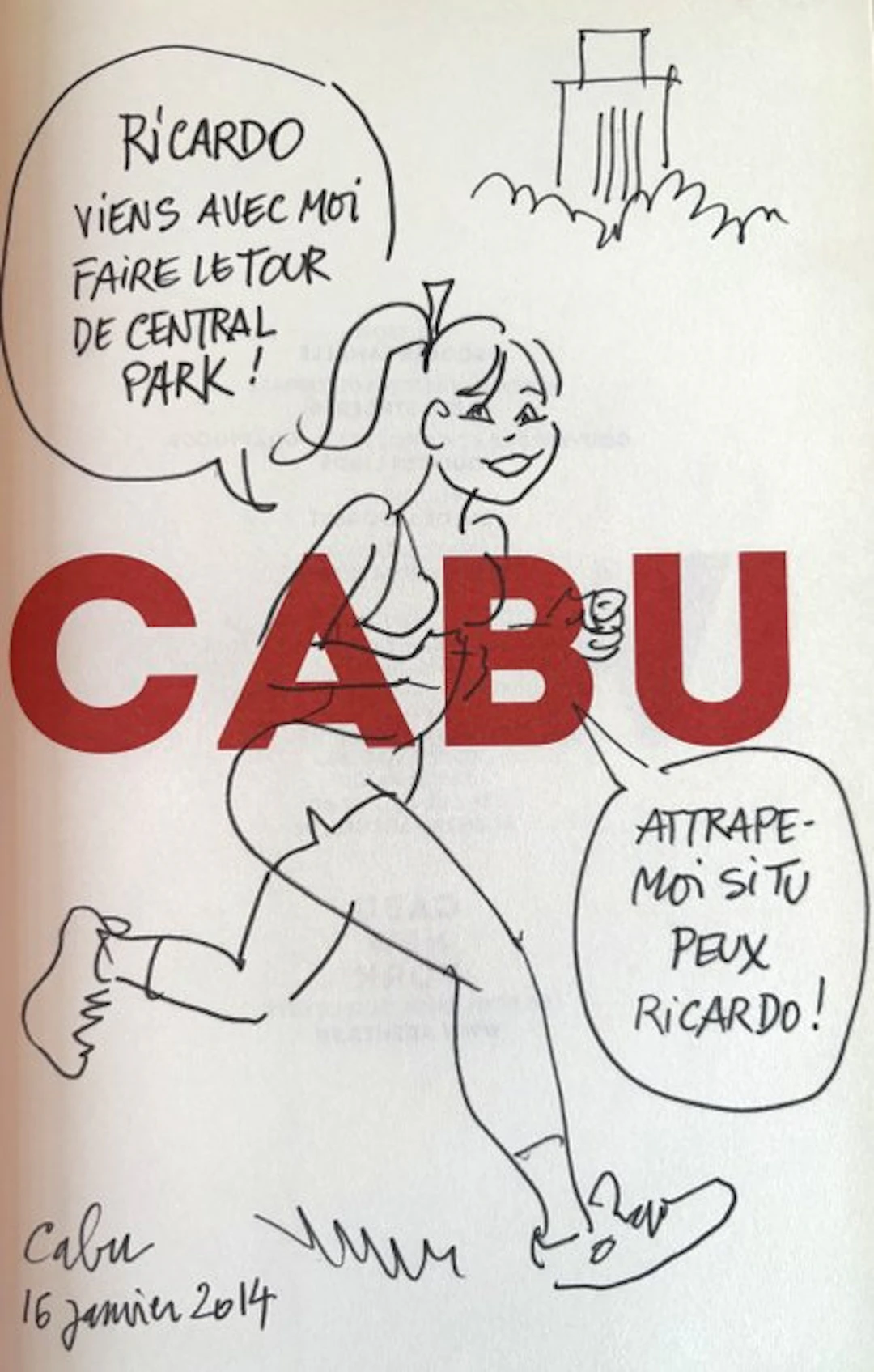 Cabu - New York + dédicace - C + jaquette - 1 Album - First edition - 2013