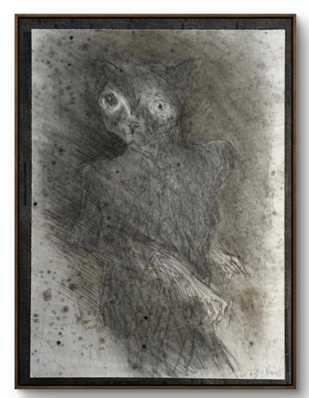Robert Detheux (1932-2010) - Portrait surréaliste d’un chat - 2005