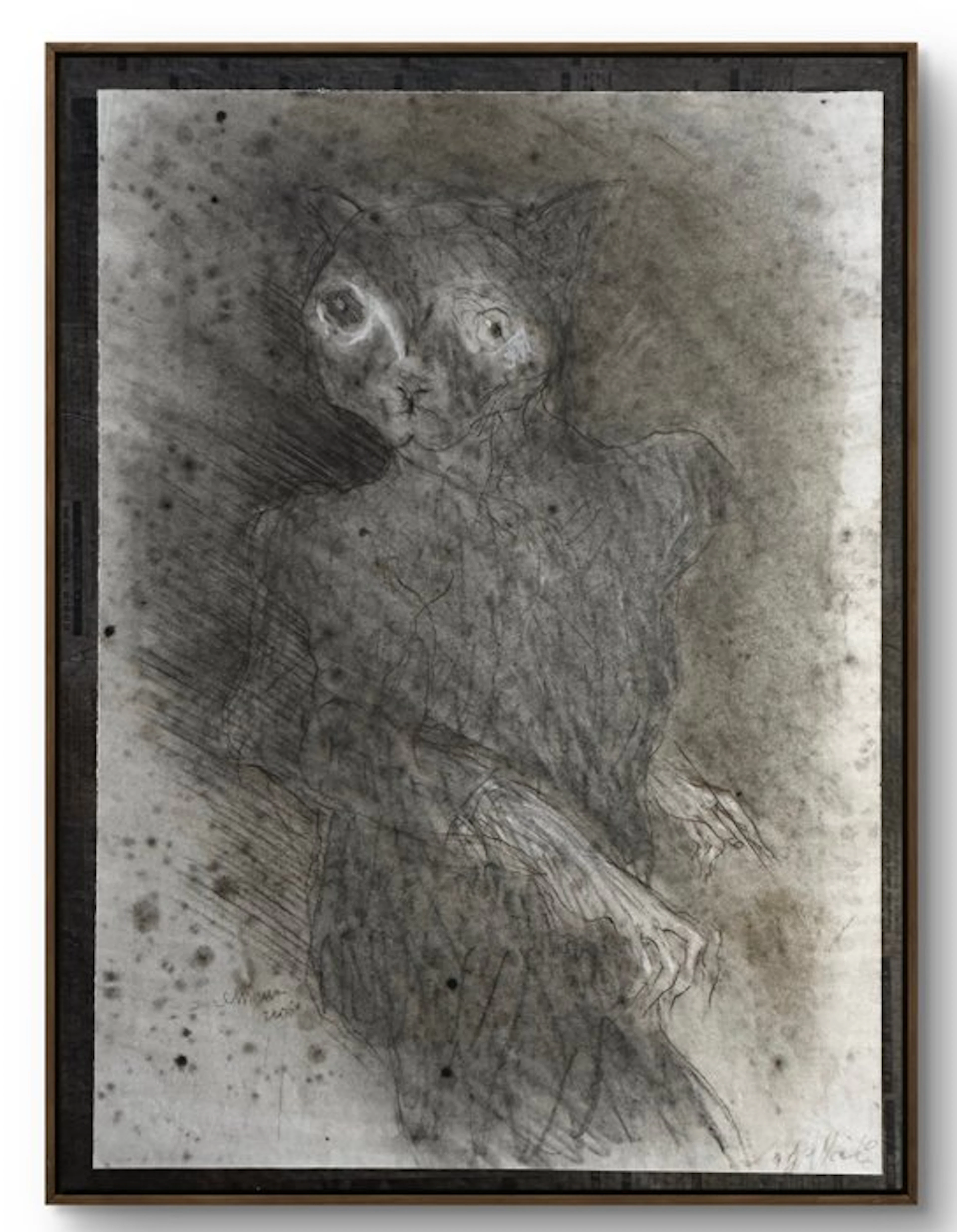 Robert Detheux (1932-2010) - Portrait surréaliste d’un chat - 2005