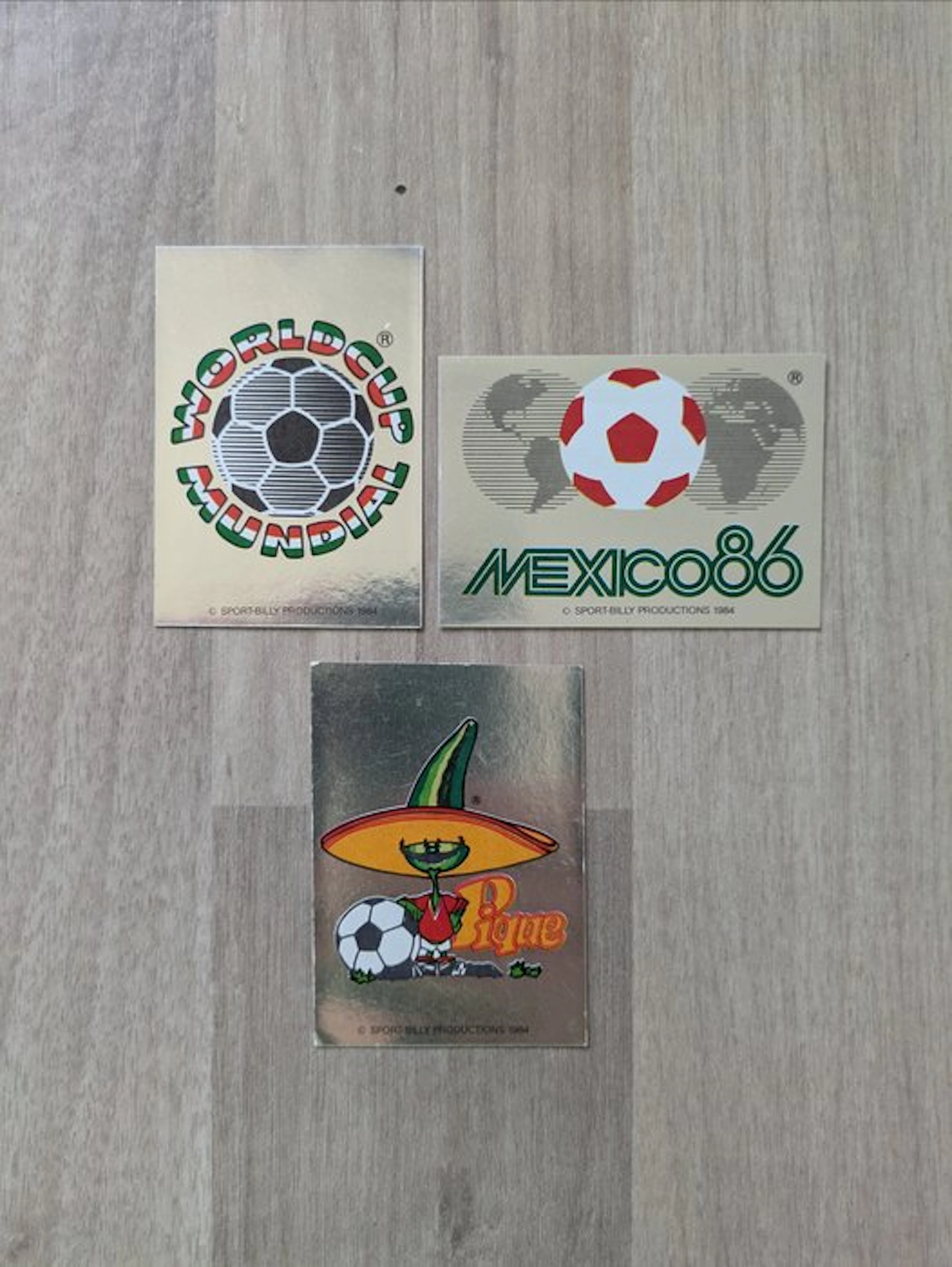 1986 Panini Mexico 86 World Cup Badges numéro 1/2/3...