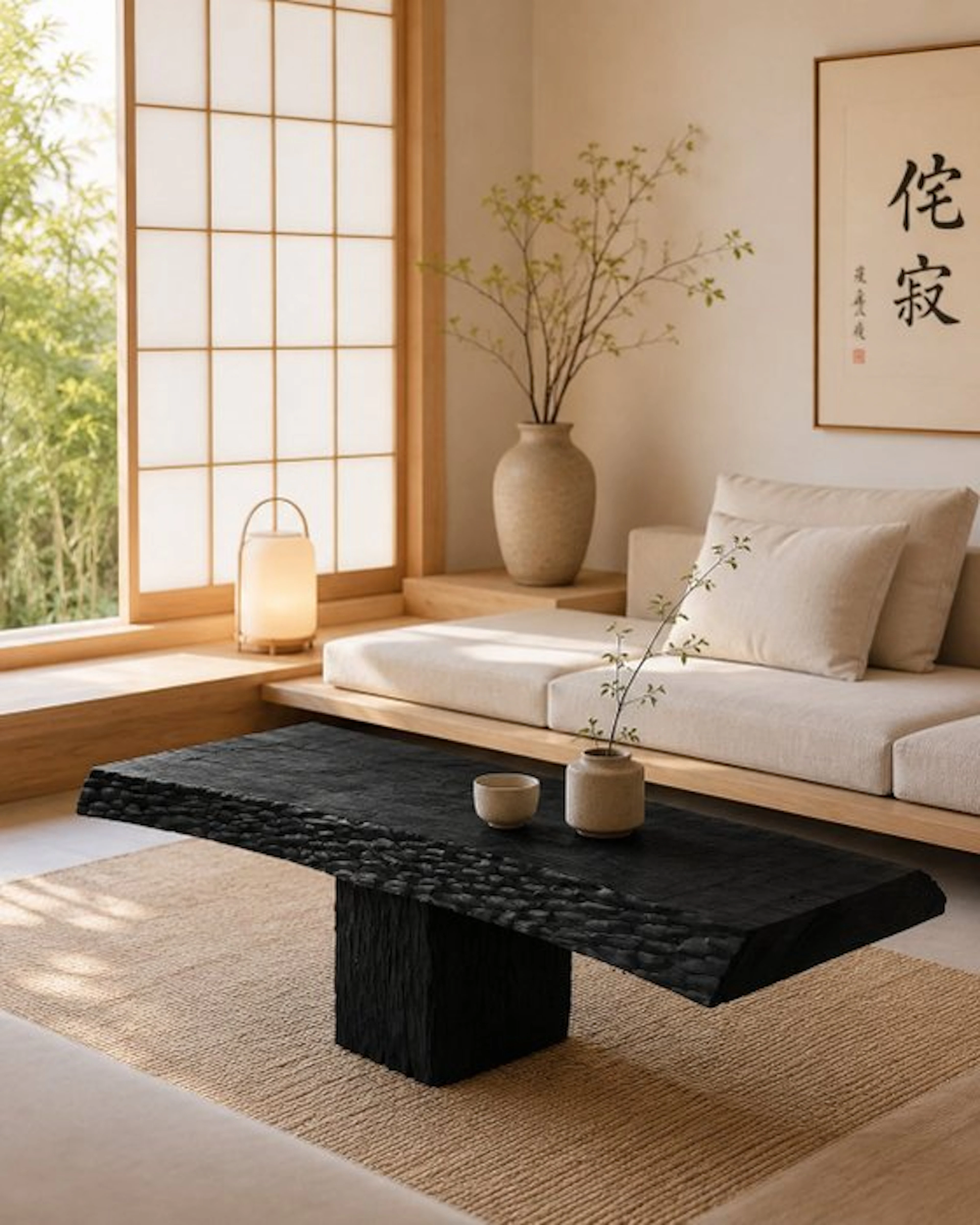 Side table - Coffee Table - Shou Sugi Ban - Made in Italy...