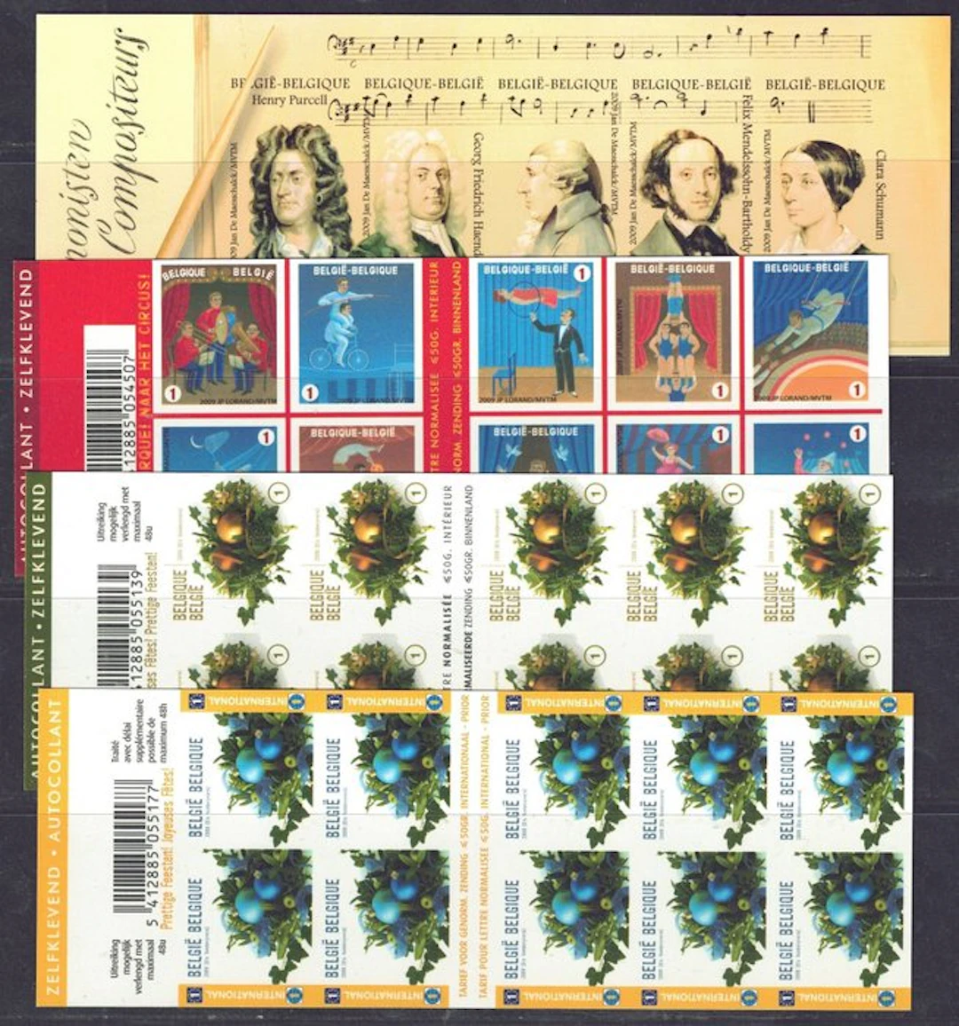 Belgium - Selection of 15 unbound booklets