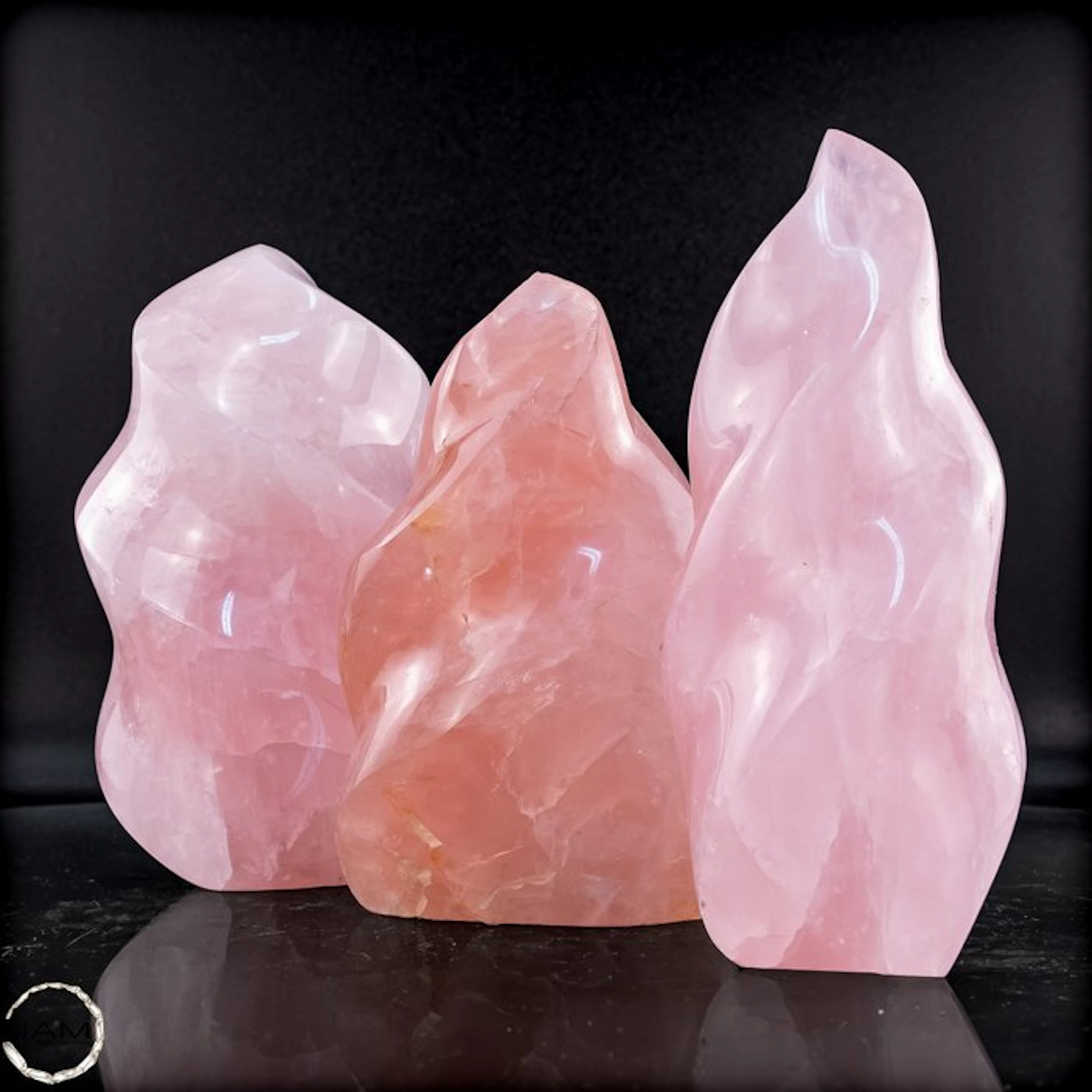 Rose Quartz Flame Set – Soft elegance in delicate pink tones.- 2366.61 g - (3)