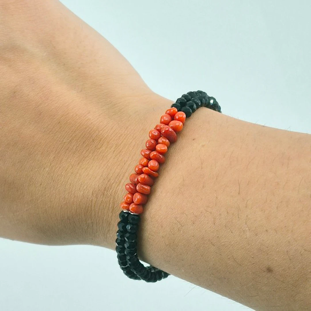 Coral - Silver, No Reserve - Bracelet - CORALLO MEDITERRANEO