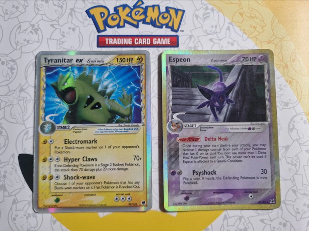 2 Card - Espeon, Tyranitar ex Foil