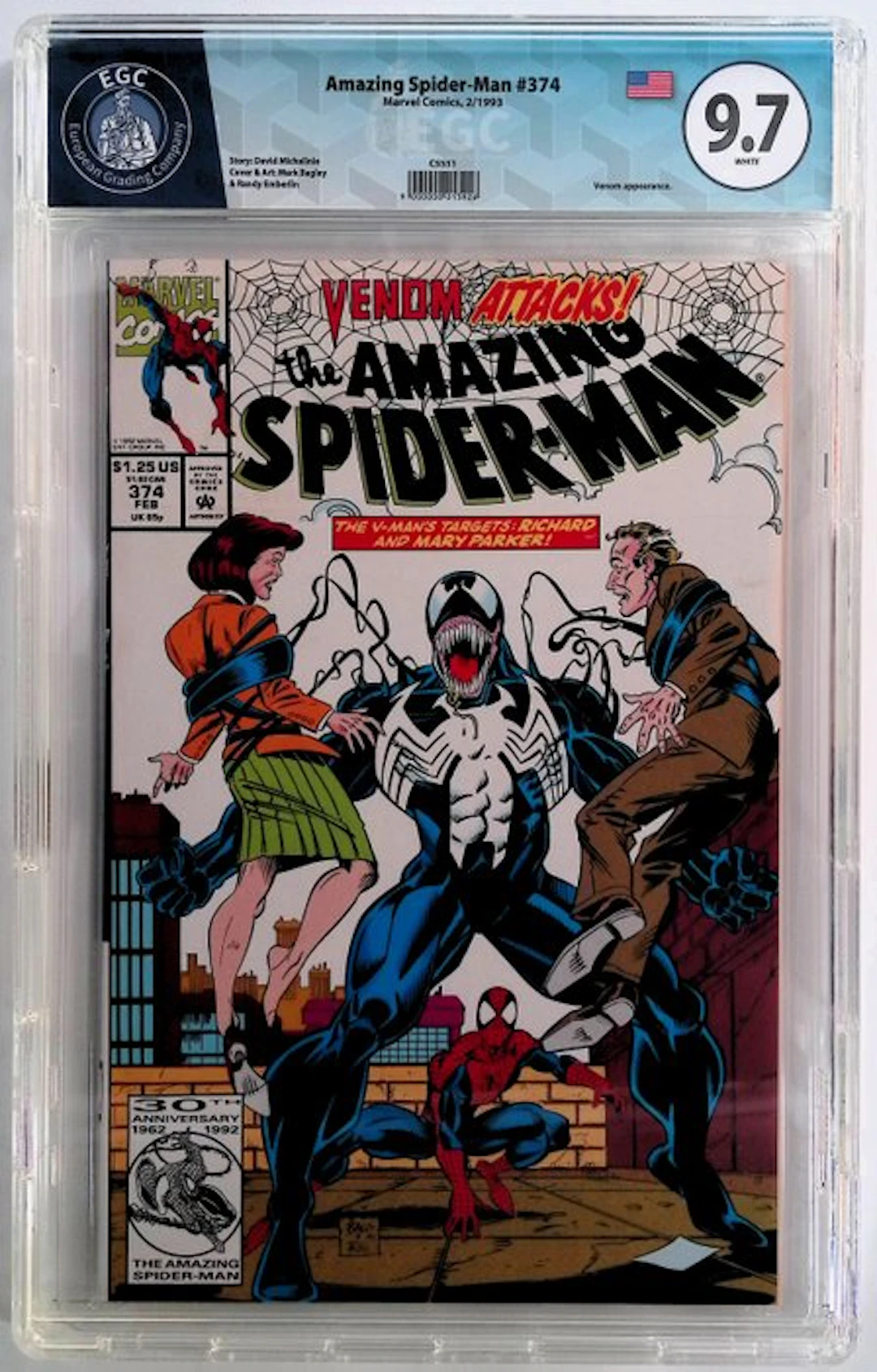 Amazing Spider-Man #374 - EGC 9.7 - 1 Graded comic - First edition - 1993