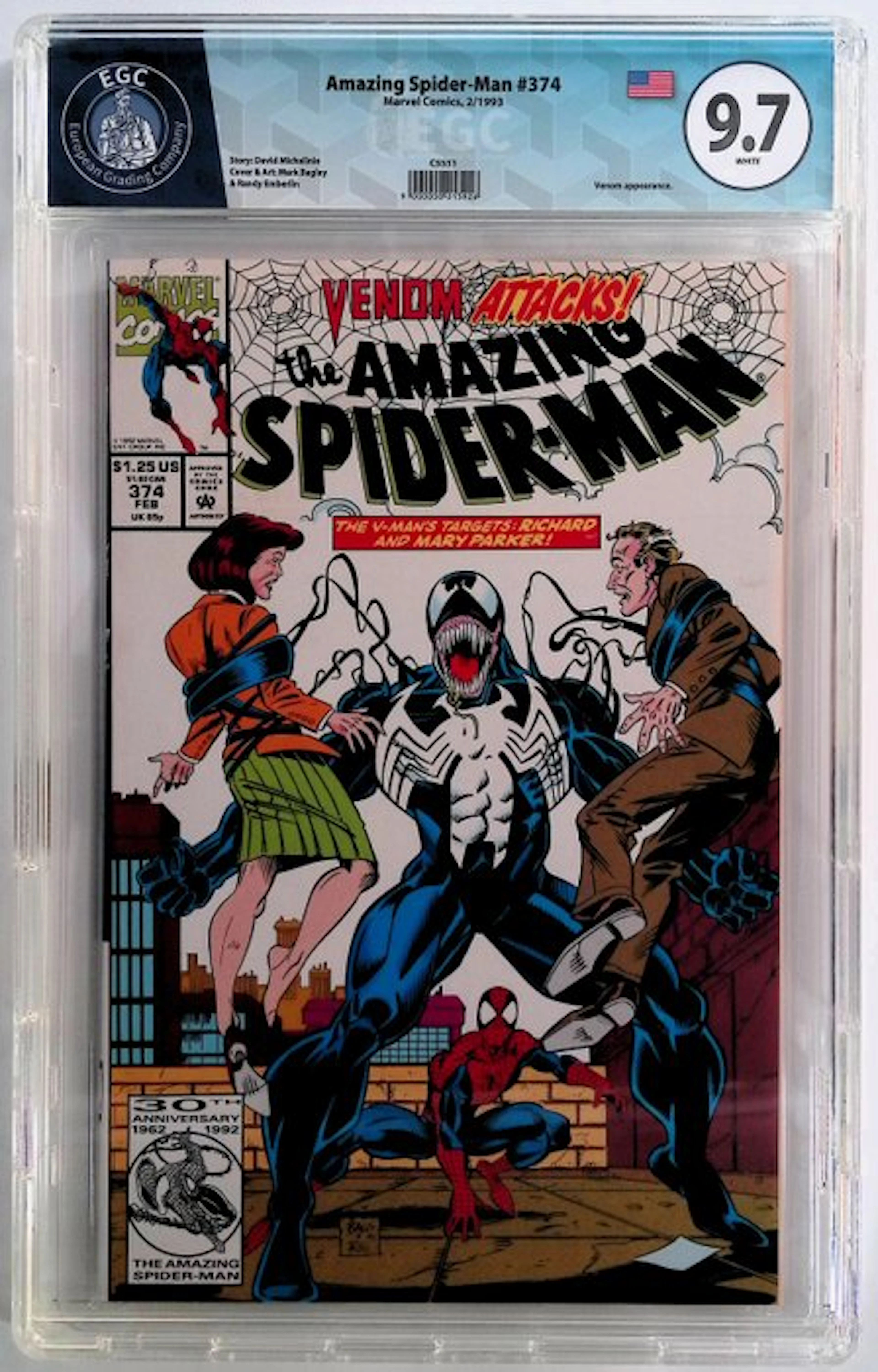 Amazing Spider-Man #374 - EGC 9.7 - 1 Graded comic - First edition - 1993