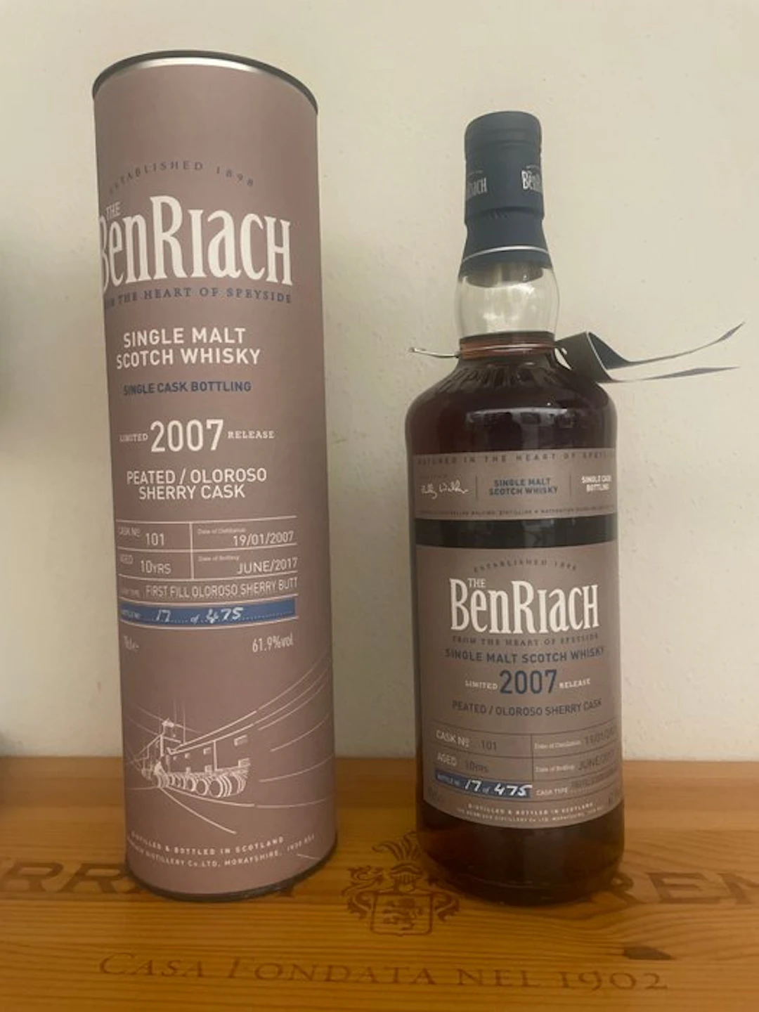 Benriach 2007 10 years old Peated - First Fill Oloroso Sherry Butt No