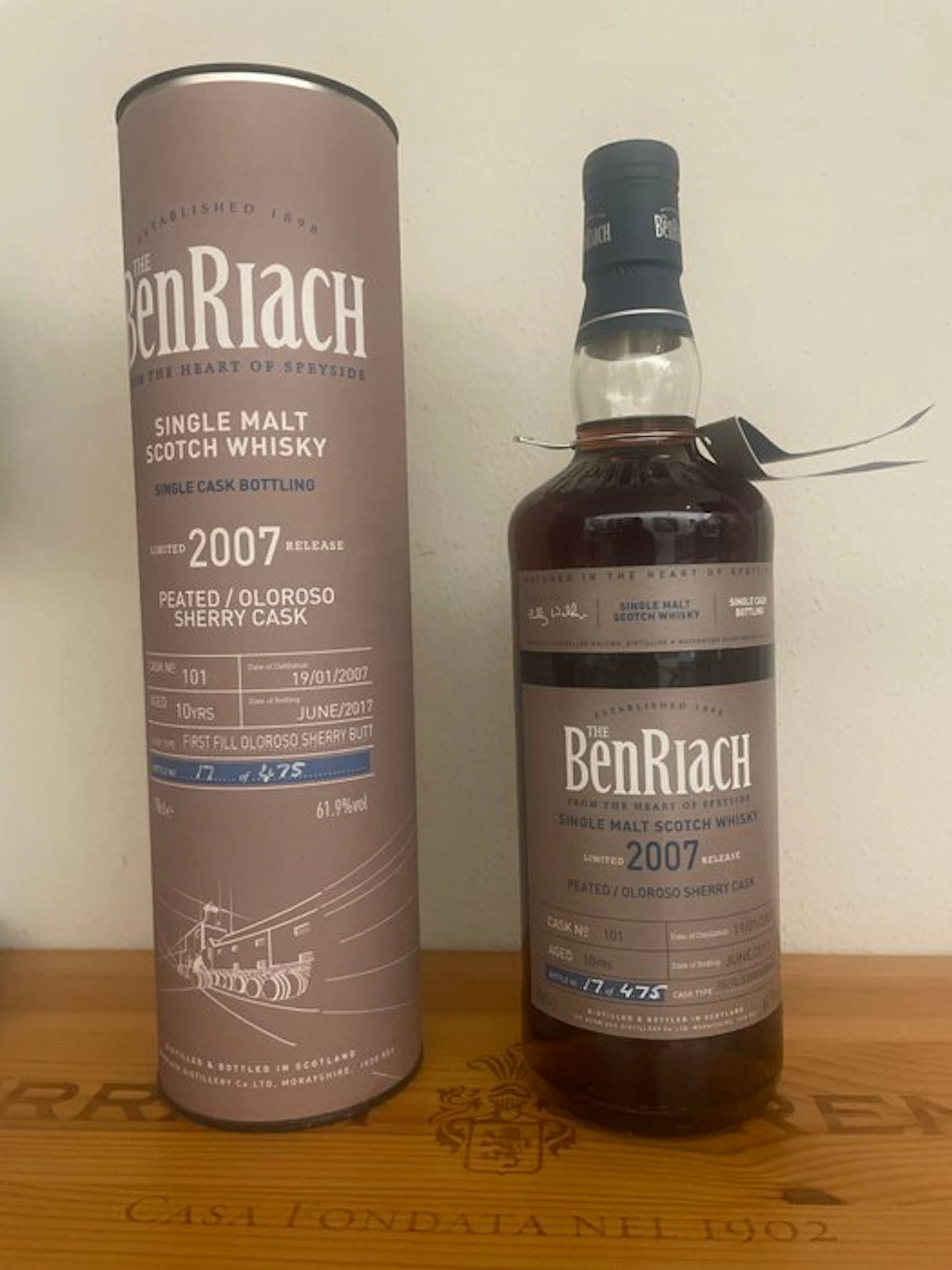 Benriach 2007 10 years old Peated - First Fill Oloroso Sherry Butt No