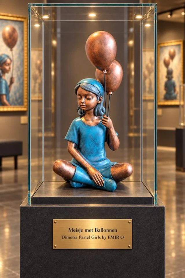 Dimoria Pastel Girls - Figurine - gesigneerd-EMIR O ge-inspireerd door Banksy