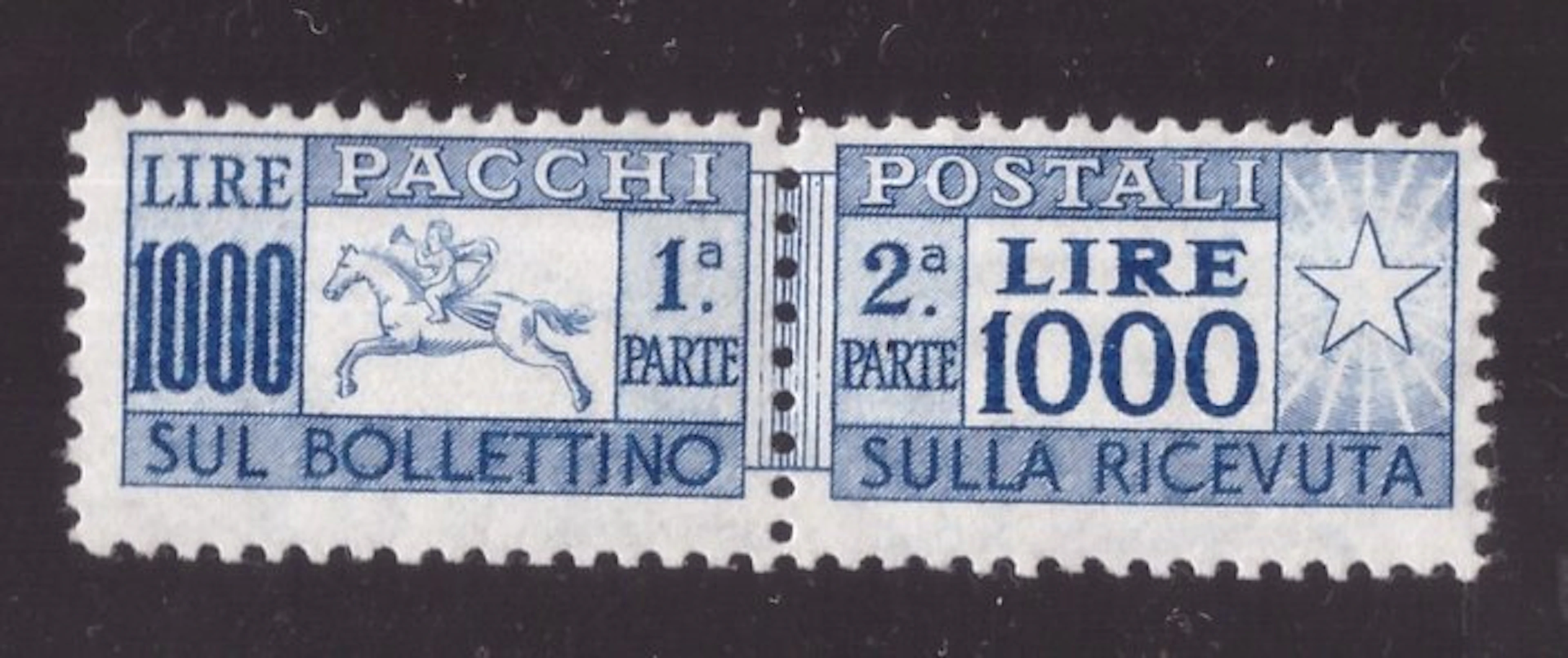 Italian Republic 1954 - 1,000 lire Parcel Post stamps for...