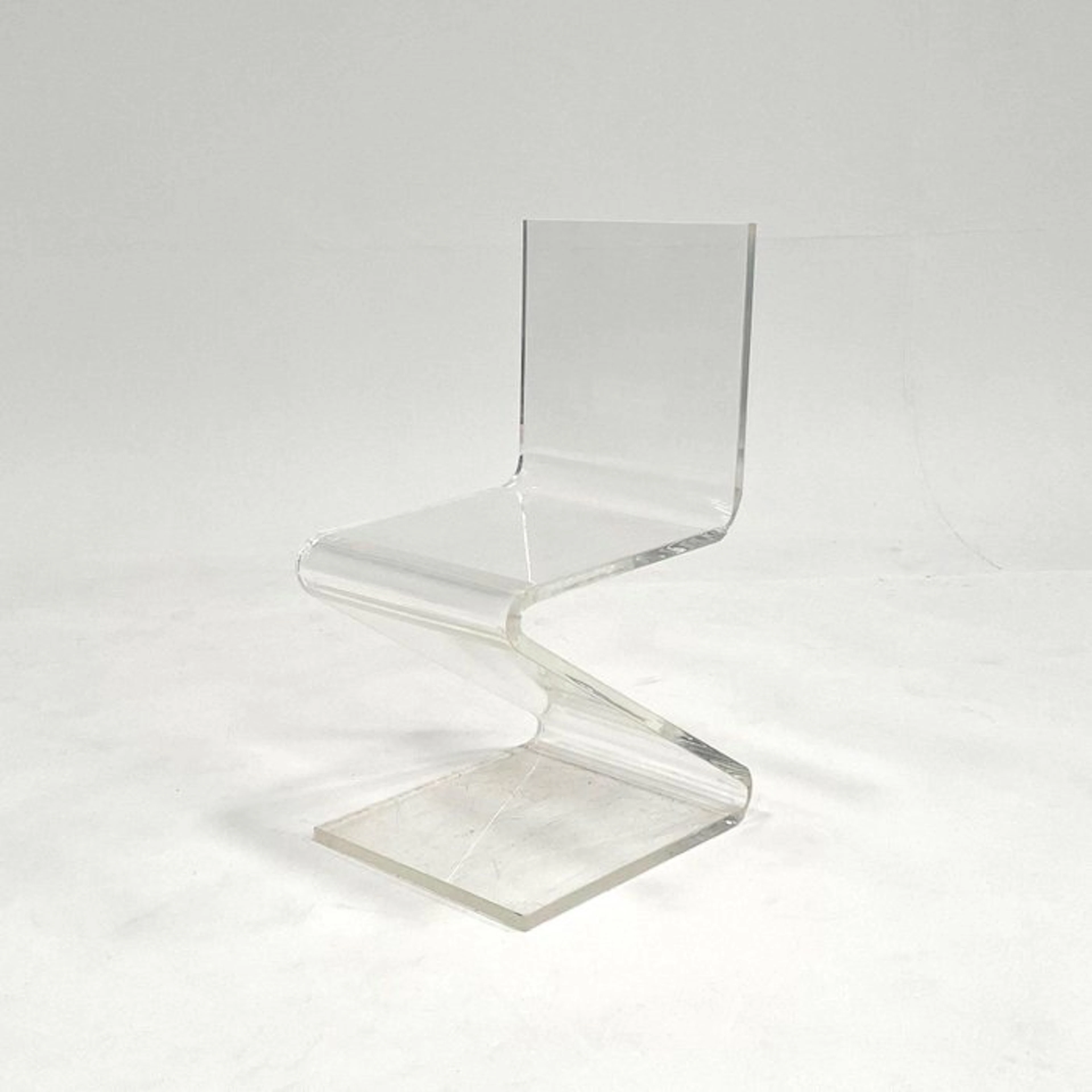 Chair - Zigzag Chair - Lucite - Lucite Zig Zag chair