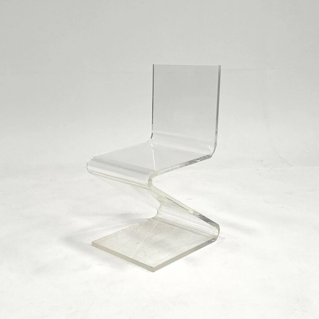 Chair - Zigzag Chair - Lucite - Lucite Zig Zag chair