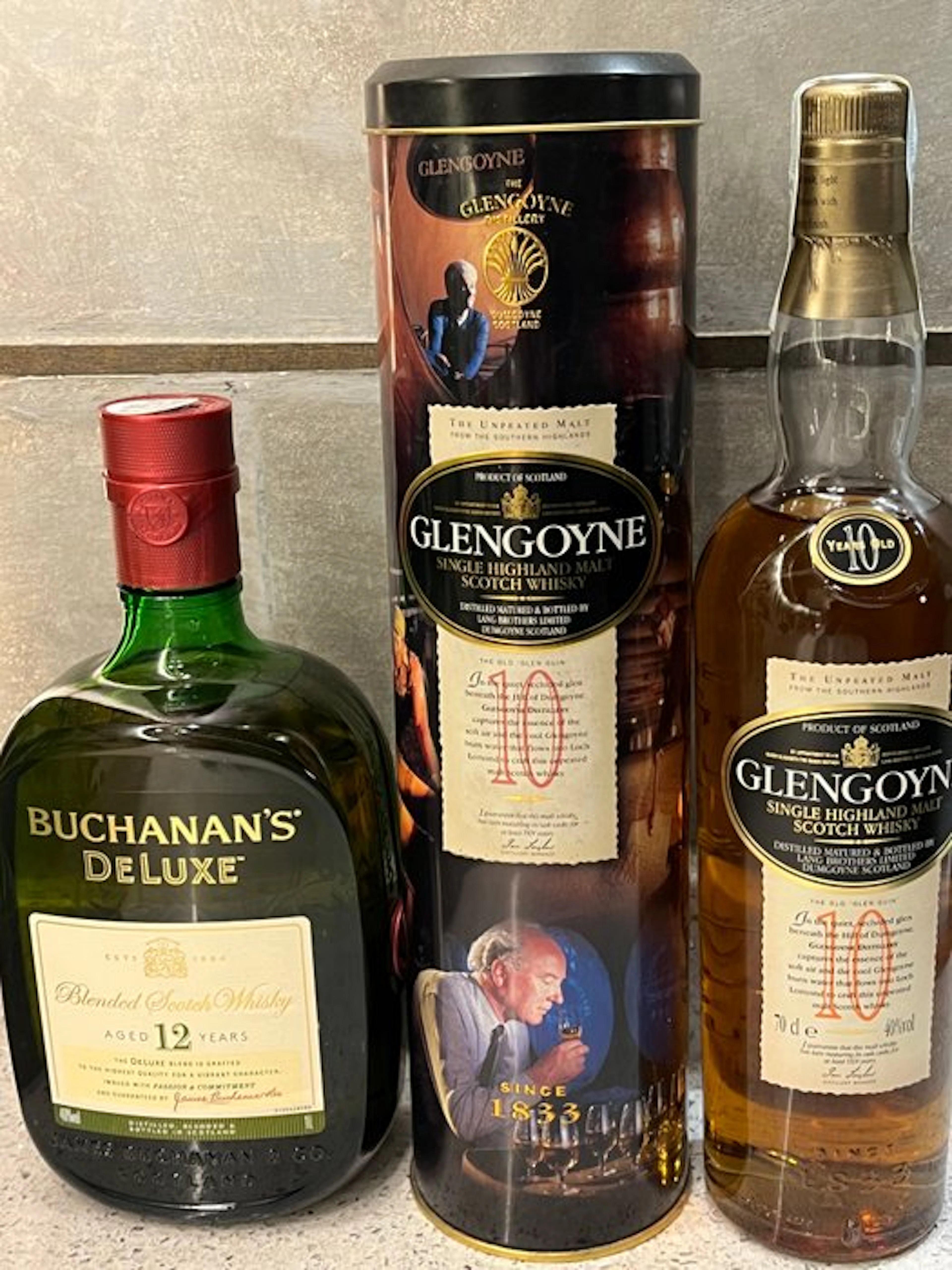 Glengoyne 10yo + Buchanan’s 12yo - 70cl, 1L - 2 bottles