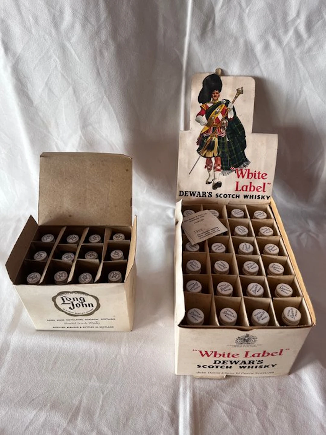 Long John + Dewar's White Label - Miniature - b. 1970s - 5cl - 36 bottles