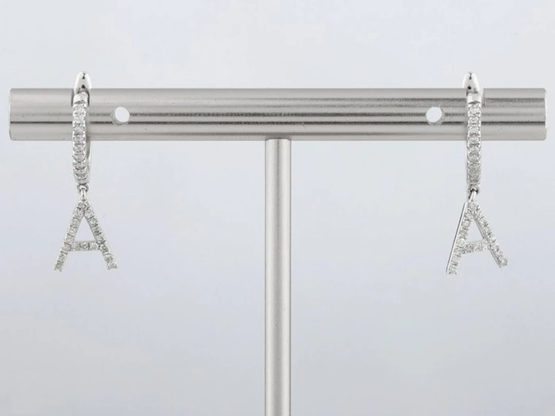 Earrings - 14 kt. White gold - 0.24ct. tw. Diamond (Natural)