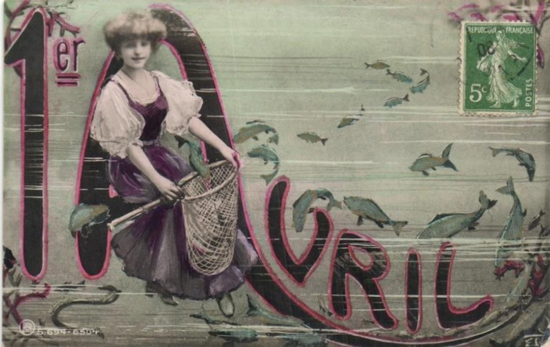 April 1 – April Fools’ Day – Featuring French photo cards