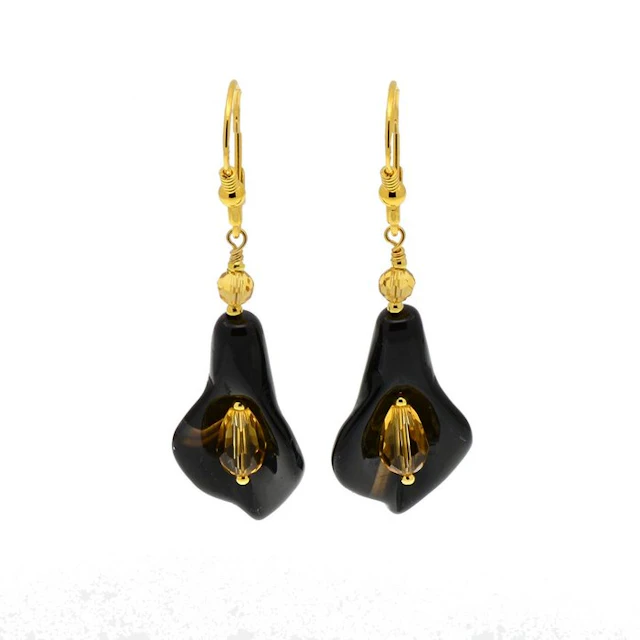 Natural gemstone - Silver - Earrings - Agate