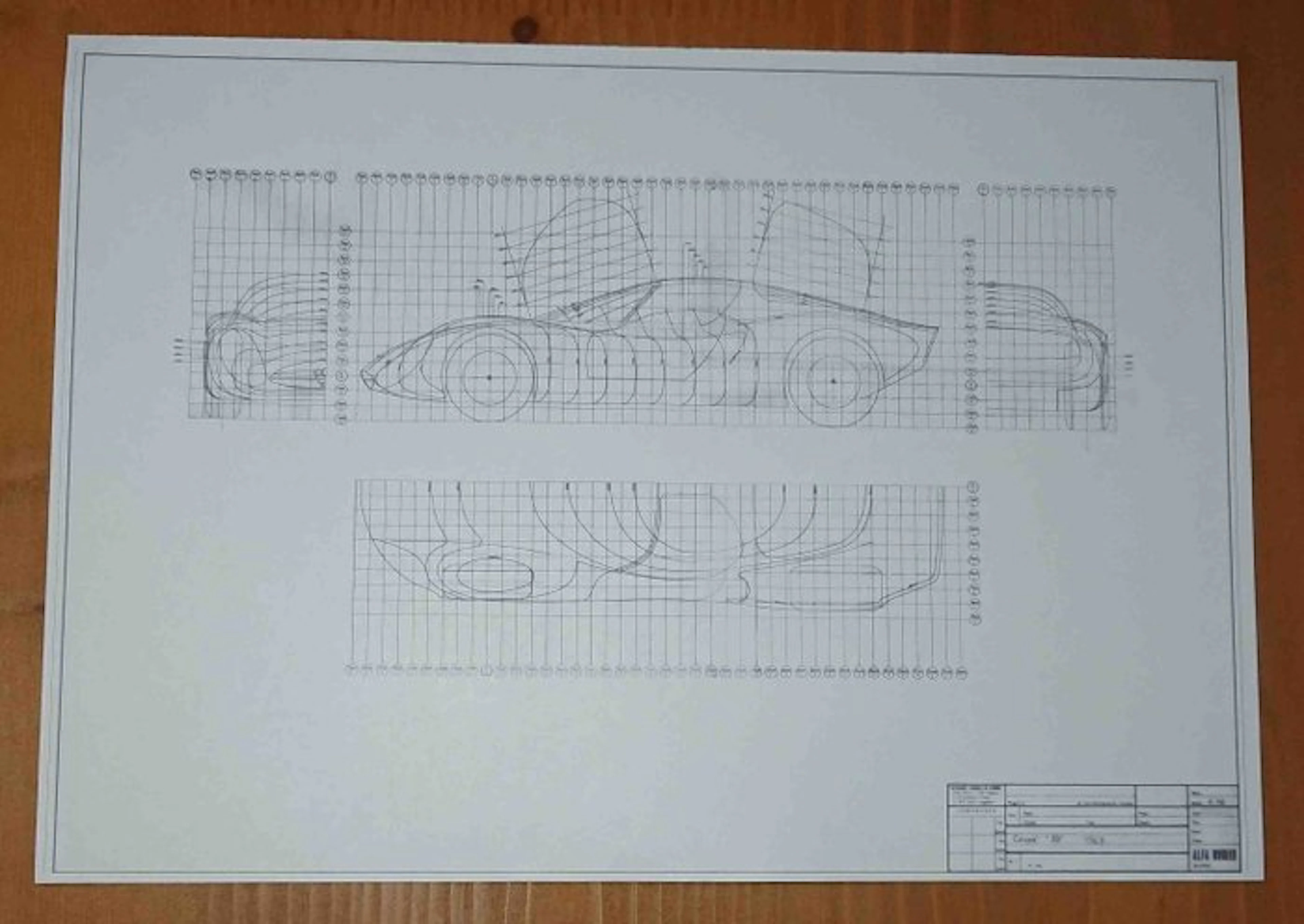 Drawing "Form Plan" - Alfa Romeo - 33 STRADALE - 1967