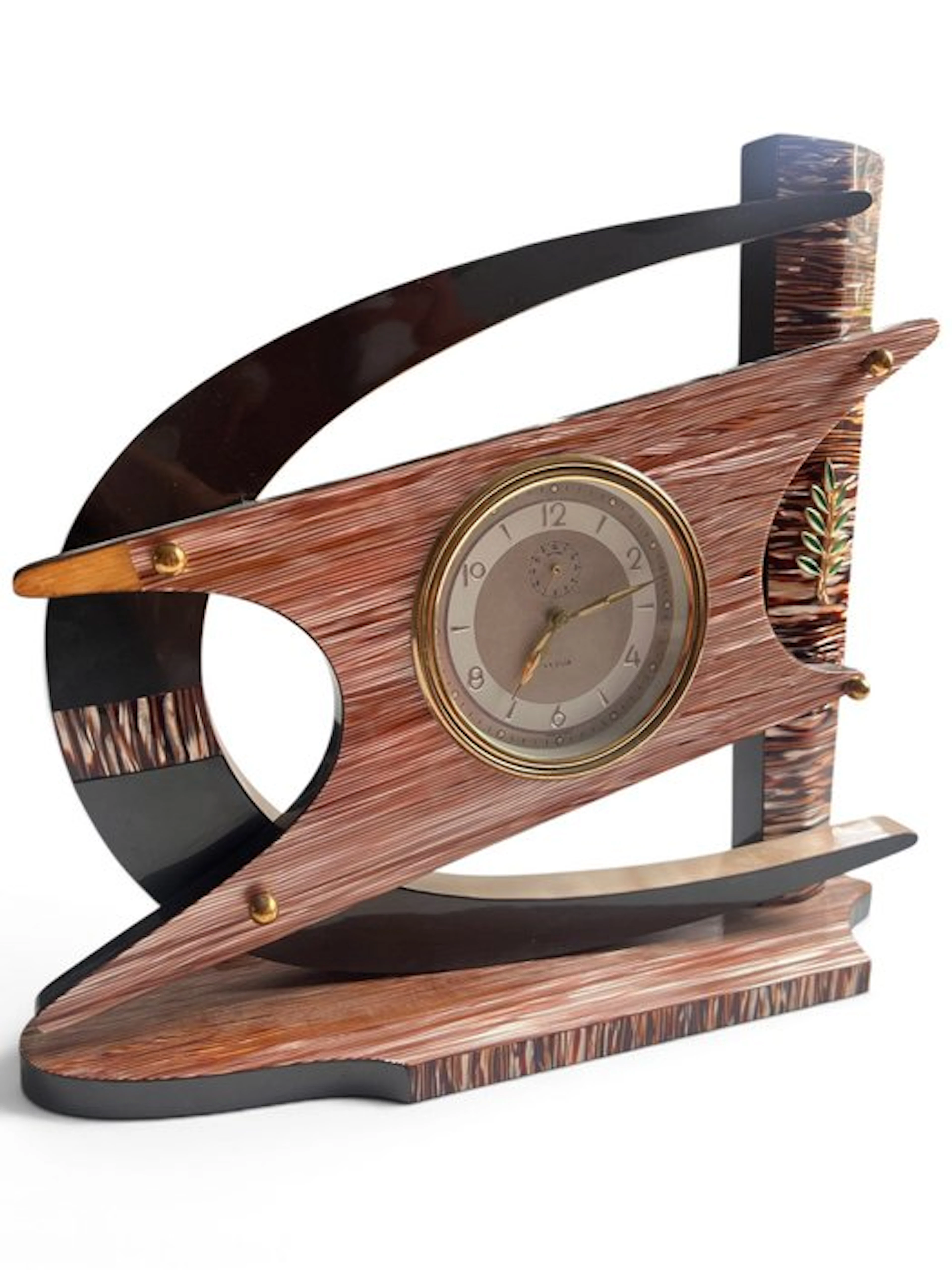 Strut clock - Veglia - Mid-century modern Glaze - 1940-1950