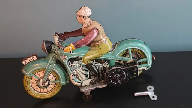 Arnold - Tin toy - Rare Civilian Motorcycle - 1940-1950 - Germany