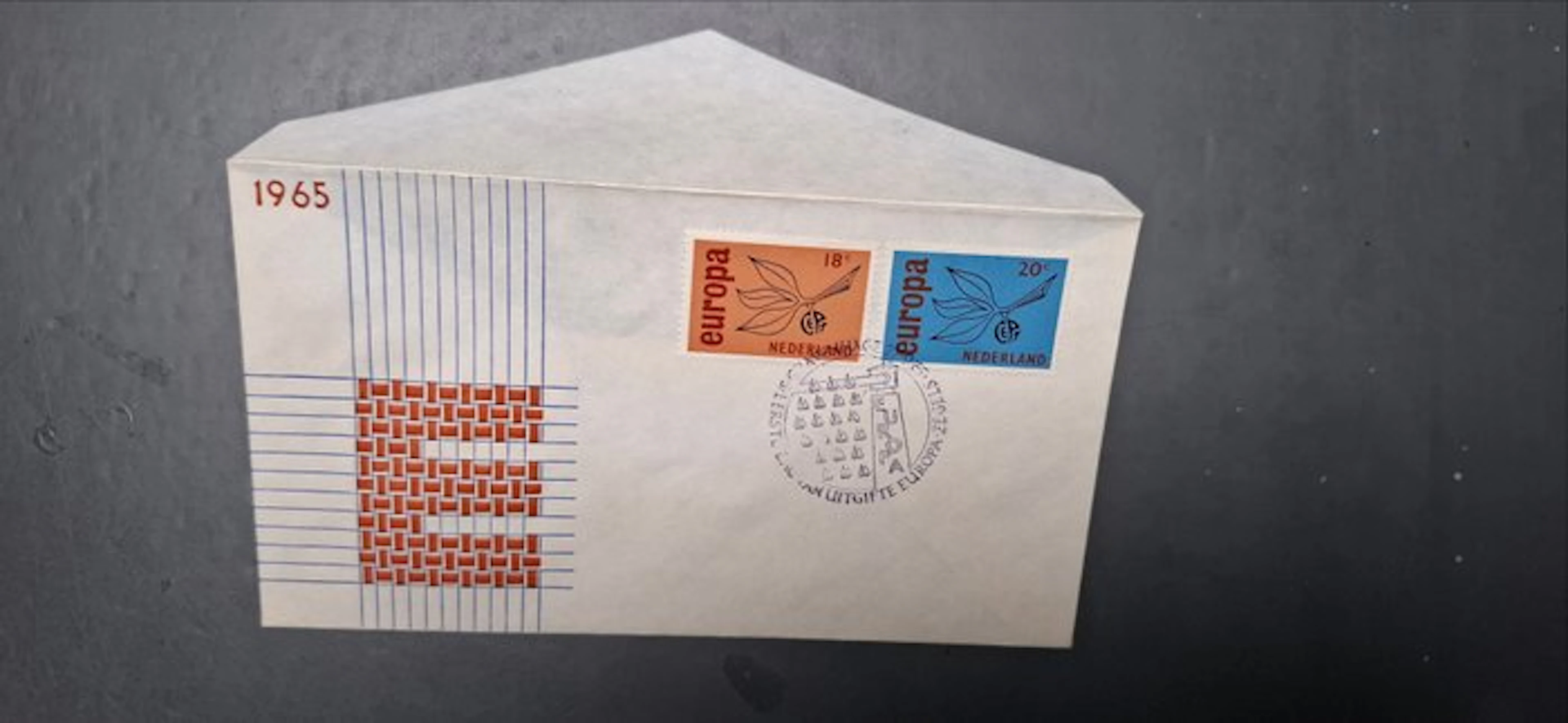 Netherlands 1965 - misprint - E 75 fa met weggevallen grijs