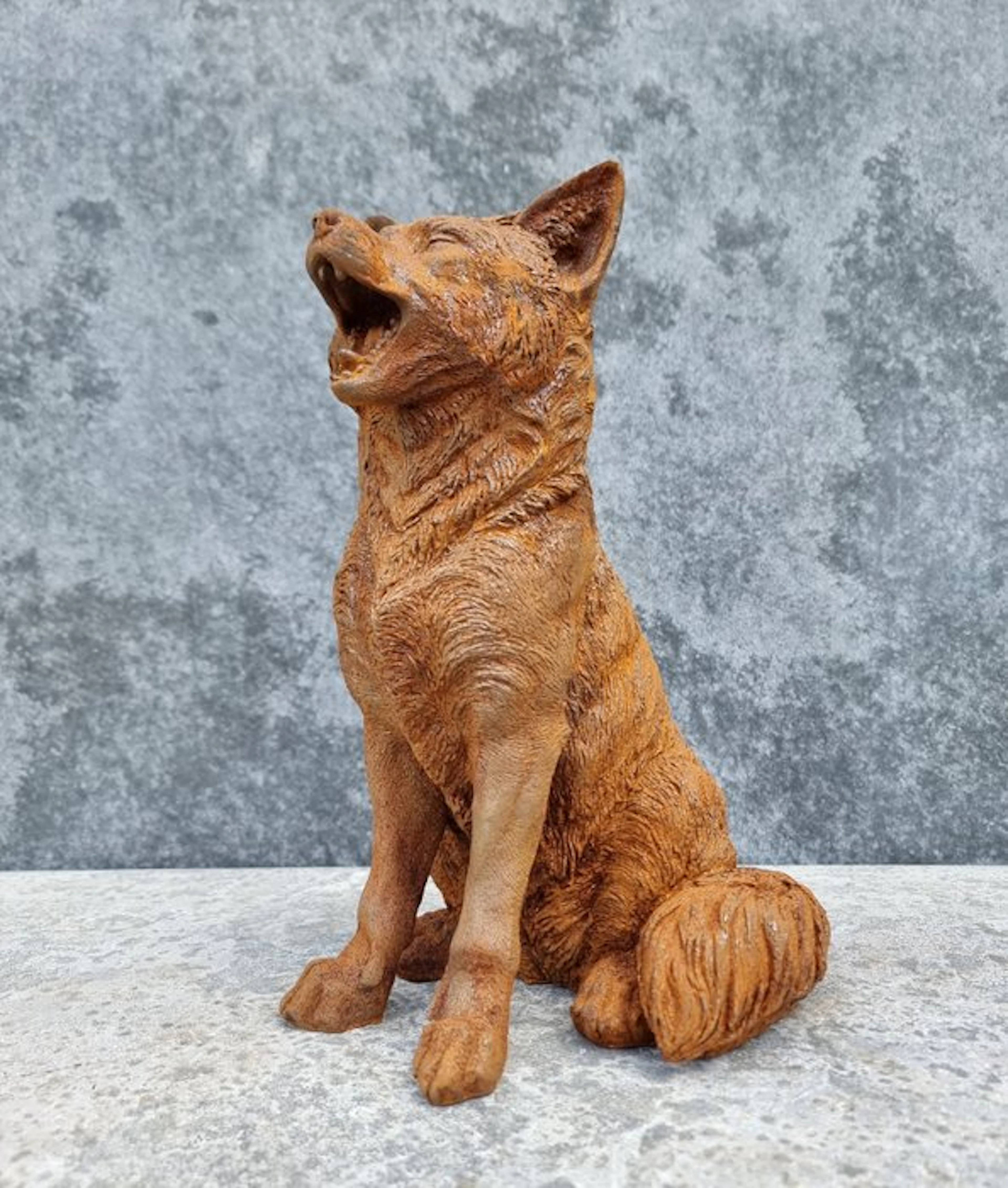 Sculpture, Lachende vos - 32 cm - Iron
