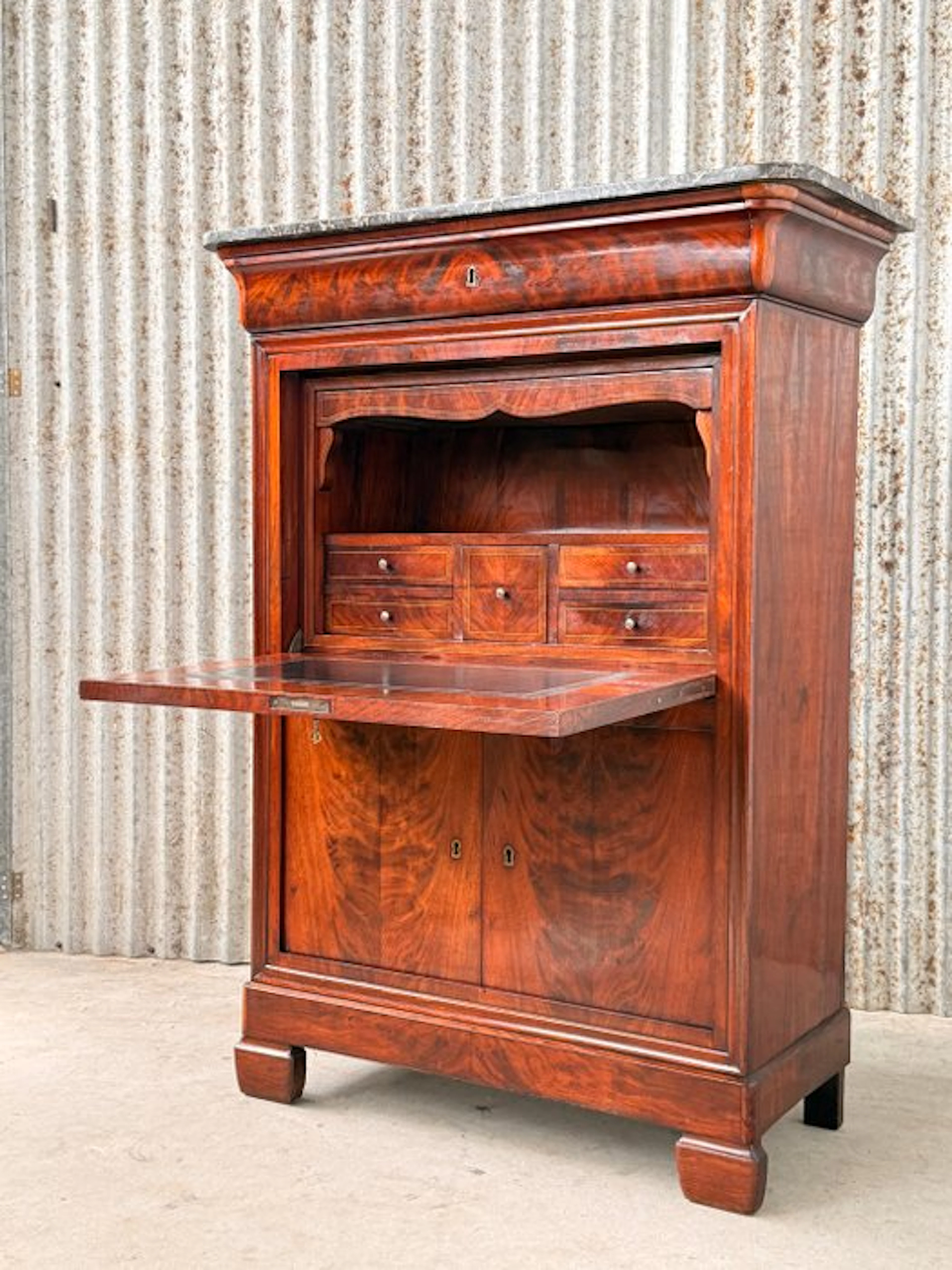 Secrétaire à abattant - secretary desk - Mahogany