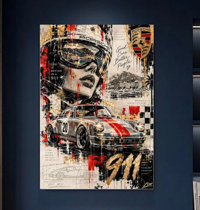 Ldm - “Porsche 911 – Passion Drives Beauty” by LDM - Tela XXL