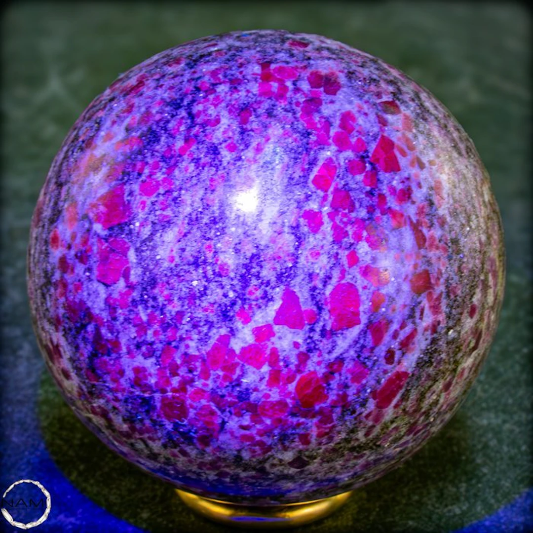 Natural Ruby Crystals Untreated Sphere, Myanmar- 444.39 g