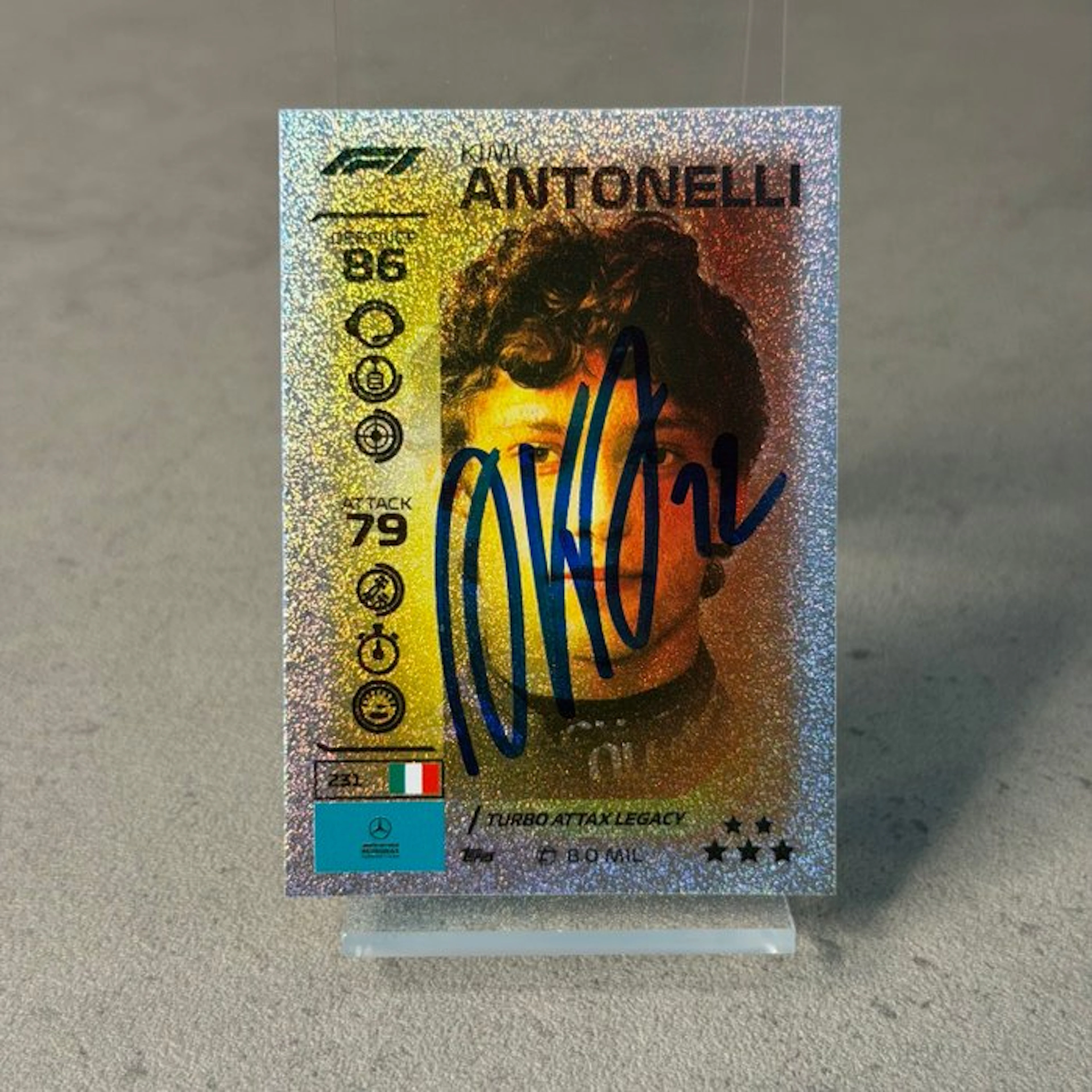 Mercedes - Topps Card Turbo Attax Legacy Antonelli signed...