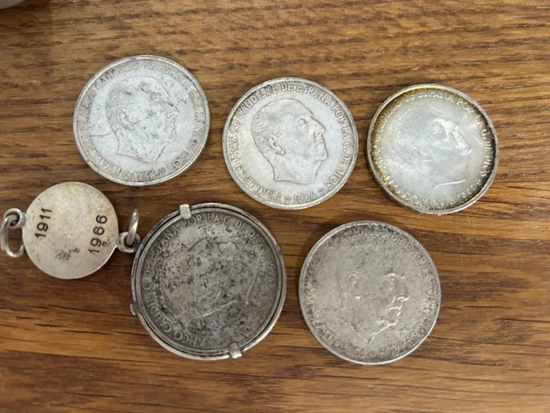 Spain. 100 Pesetas 1966 (6 monedas) (No reserve price)