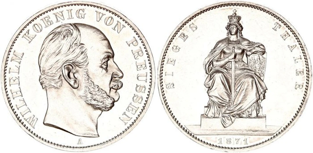 Deutschland Brandenburg-Preußen. Wilhelm I.. Taler 1871