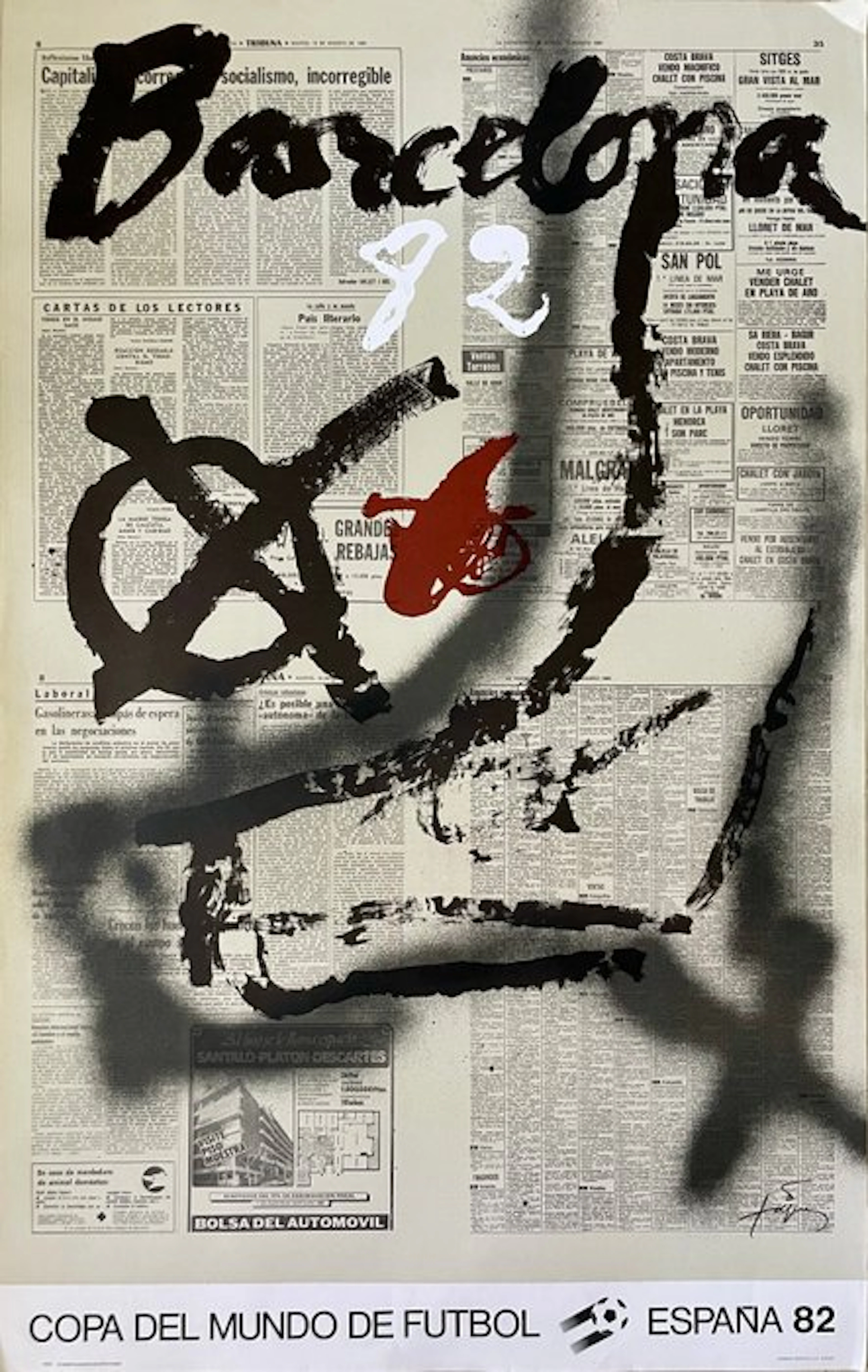 Antoni Tapies (1923-2012) - Copa del mundo - Barcelona 82