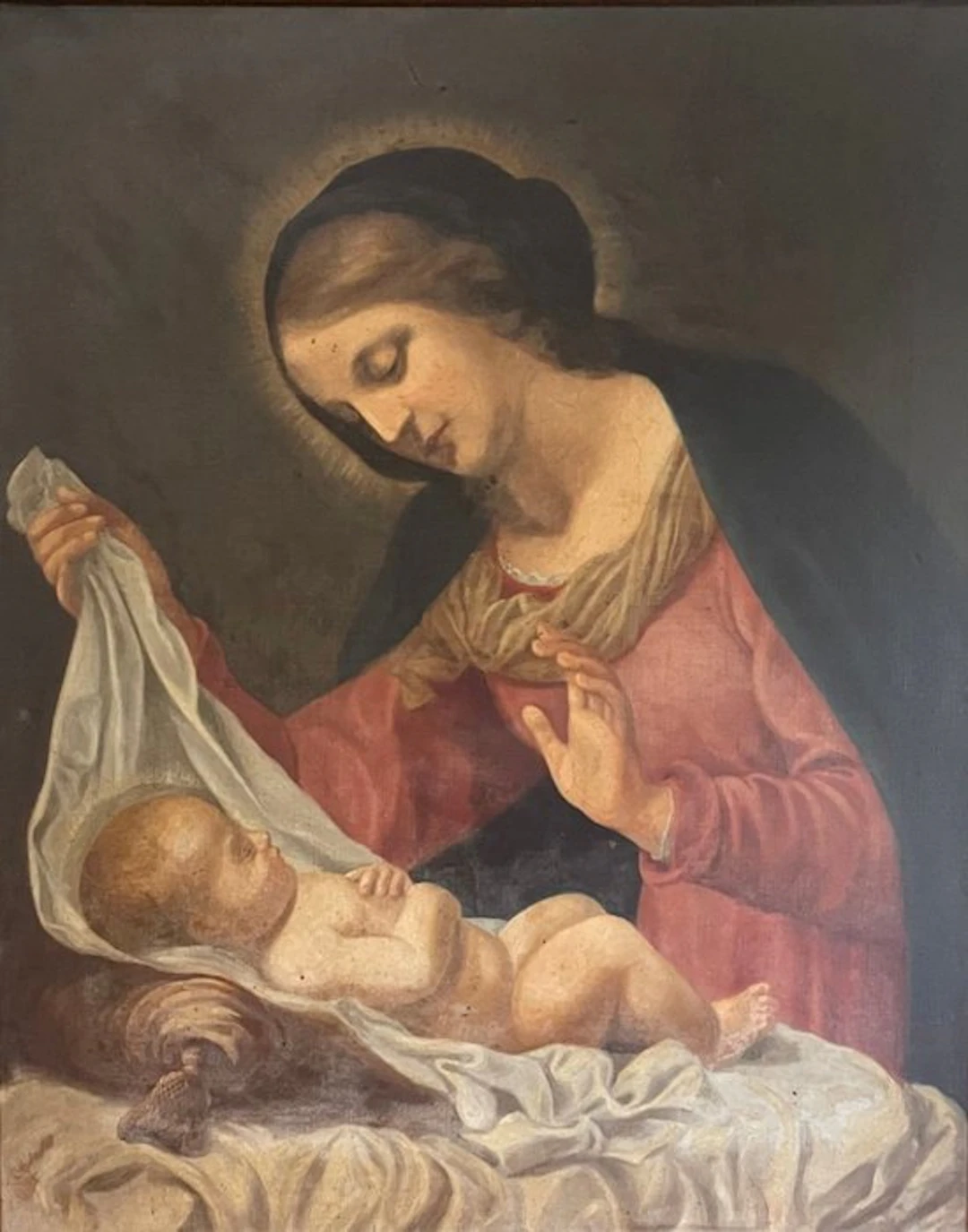 Scuola italiana (XVII-XVIII), After Ca - Madonna del velo