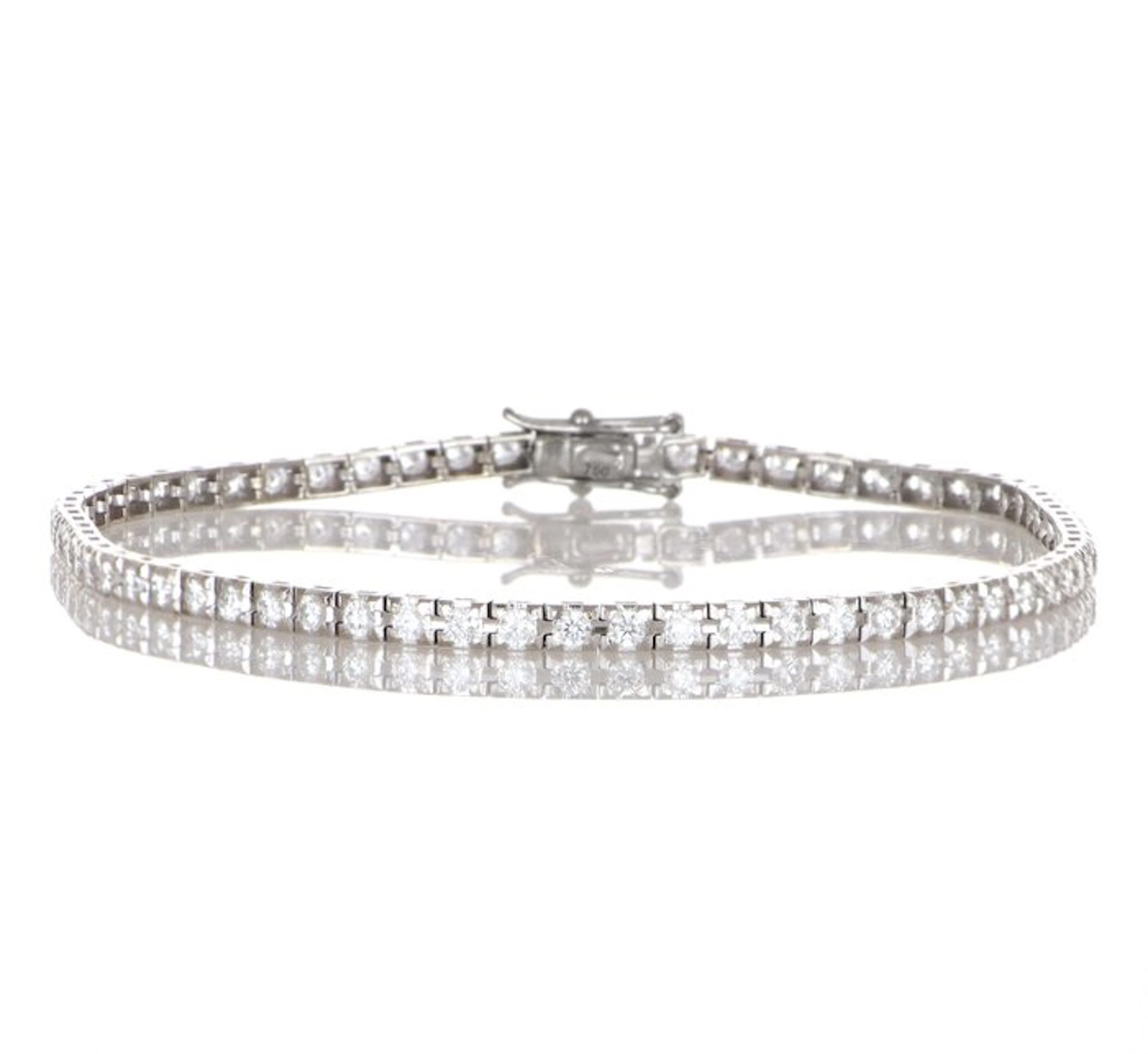 No reserve price - Bracelet - 18 kt. White gold Diamond (Natural)