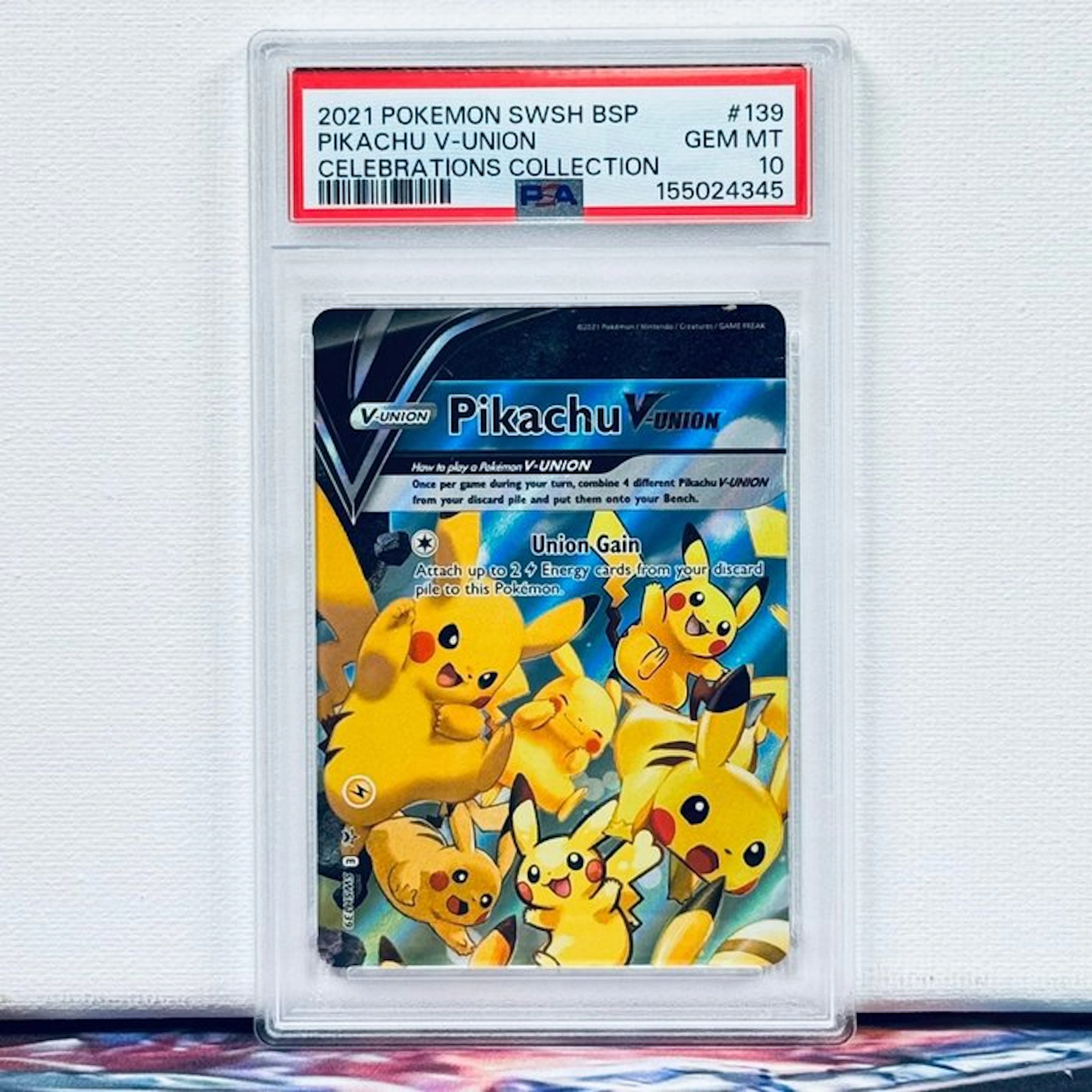 Pokémon Graded card - PIKACHU V-UNION #139 2021 POKEMON...