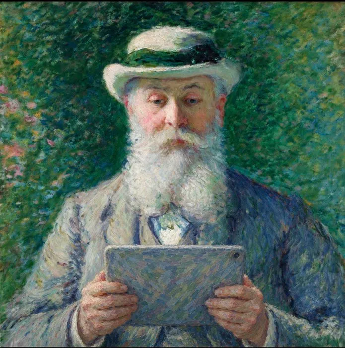 Eric Brumette - CLAUDE MONET IPAD - Toile L - LIMITED EDITION