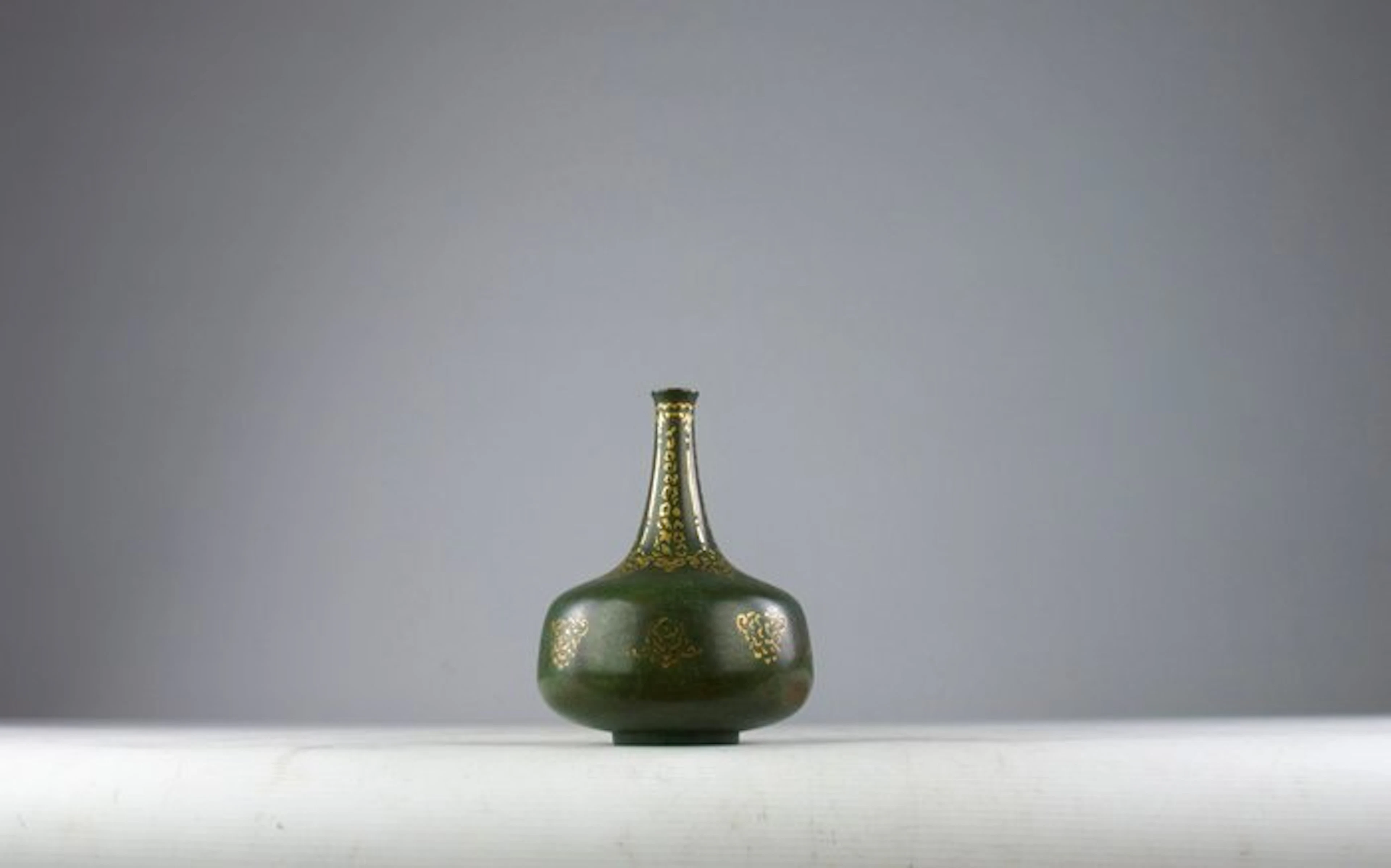 Christofle - Auguste Delaherche, Luc Lanel - Vase - Patinated bronze