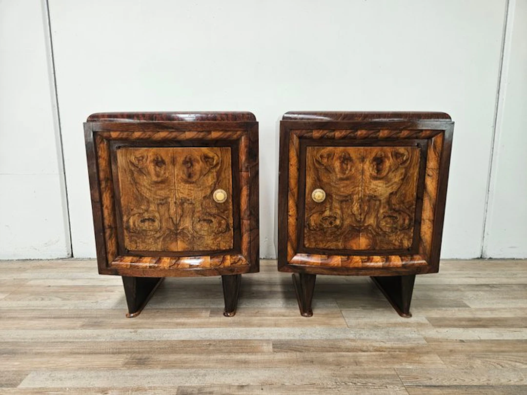 Nightstand (2) - Toscani Art Deco nightstands from the...