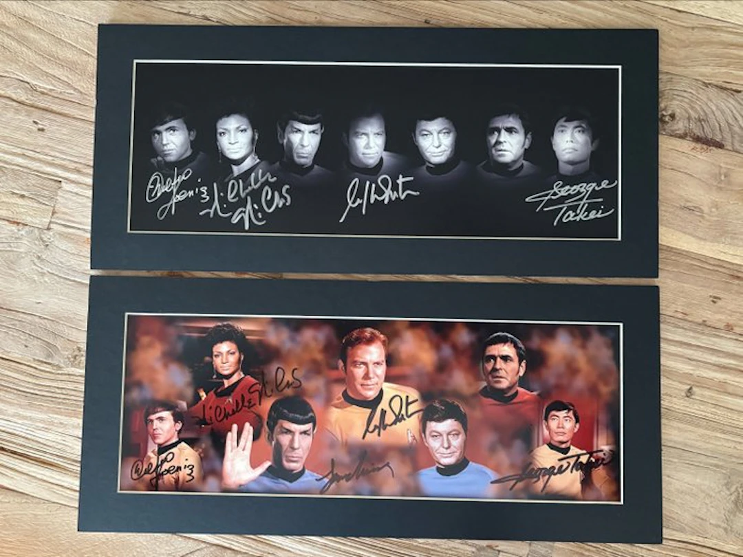 Star Trek - Original cast Multi-signed panorama displays...