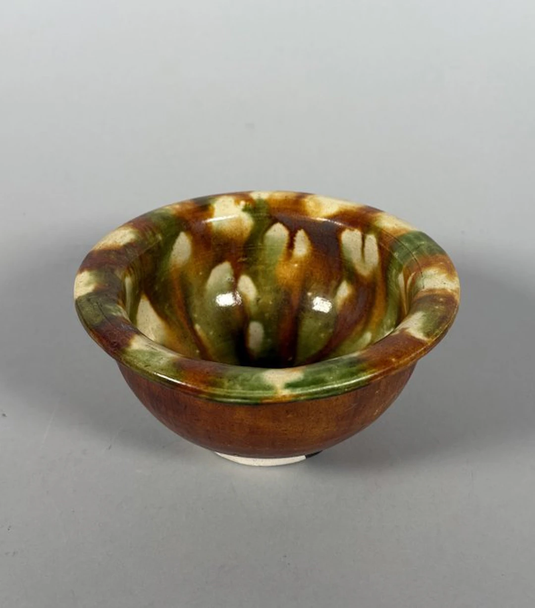 Ancient Chinese - Tang Dynasty, Sancai glazed Vase - 13 cm