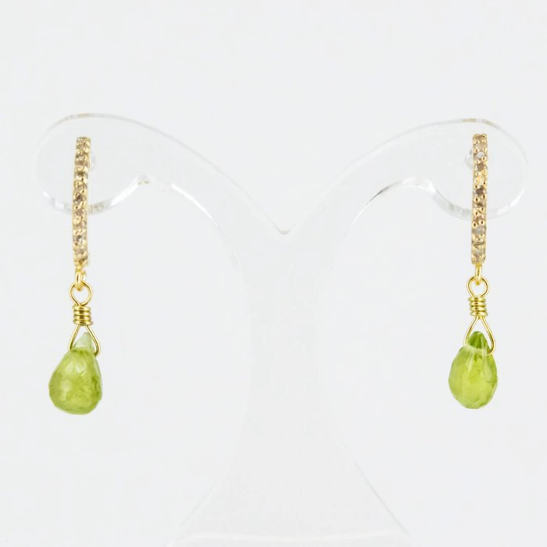 Earrings - 18 kt. Yellow gold Diamond (Natural)