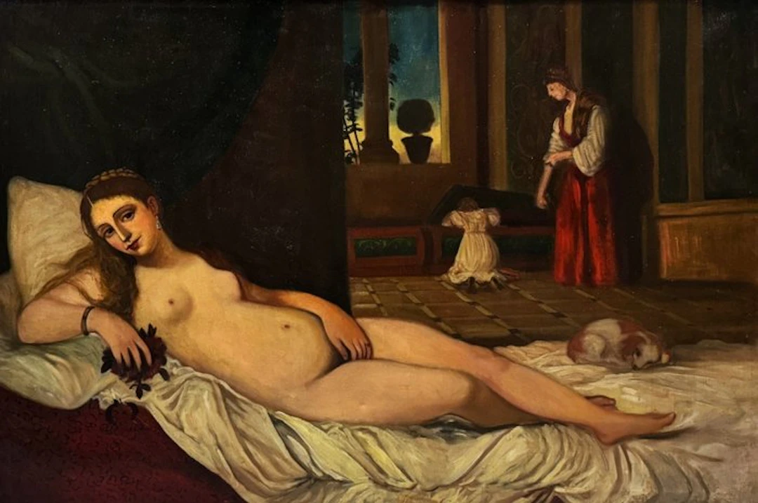École Européene (c. 1930), D'après Tiziano Vecellio - La Vénus d'Urbin - XL