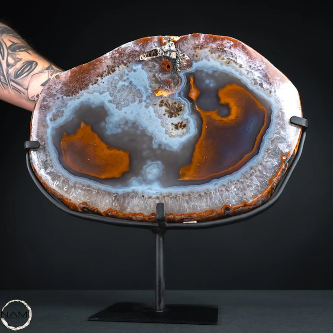 Exclusive agate slice from Brazil – Nature art in its perfected form- 4250.11 g