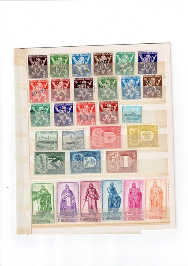 Belgium - Year 1946 OBP 727A/747 value €809.50