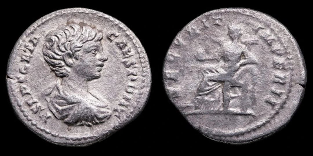 Roman Empire. Geta (AD 209-211). Denarius SECVRIT IMPERII (No reserve price)